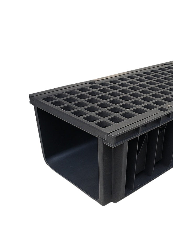 Dakota Heavy Duty Grating Channel 100x20 cm | D-400 (40 Ton) Ductile Iron Gratting With Bottom HDPE Plastic Trunch. Usage for Highways with Heavy Loading Vehicle, Vehichcle Parking Areas,Garrage,Warhouses. - Image 2