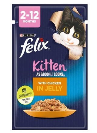 Kitten Felix As Good As It Looks With Chicken In Jelly For 2-12 Months 85g - pzsku/ZADE1CA3B3F97D4EC1C73Z/45/_/1689776549/c6f5373e-97e3-4958-b647-ba8429267490