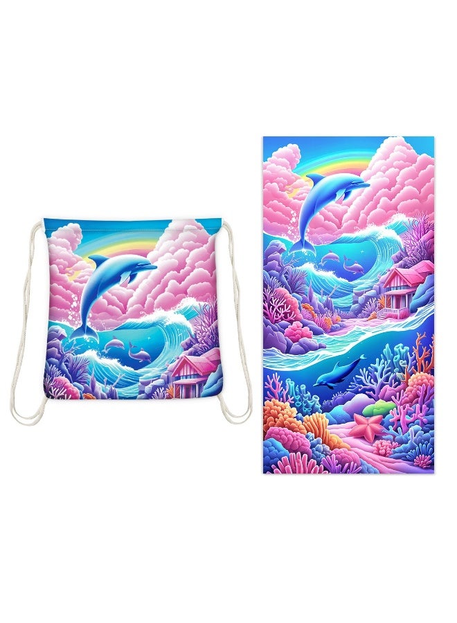 general Beach Towel, Super Absorbent, Quick Dry, Sand Free, Compact & Lightweight, 100% Recycled Materials, Includes bag - Large (140x70cm)