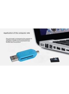 Generic V8 Card Reader Mobile Phone Tablet Connection SD/TF Dual Reading USB 2-in -1 Card Reader-Interface Form:Black  - Image 4