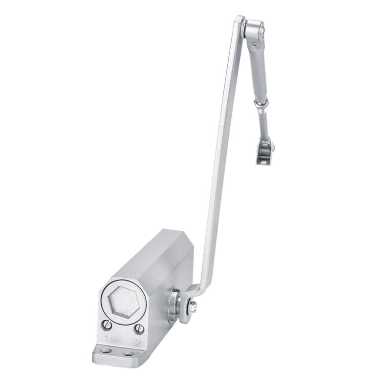 Heavy Duty Door Closer: Black, 1 Hour Fire Rated, Adjustable Closing/Latching Speed - Automatic Door Closer for Commercial Industrial Building Hardware - Image 3