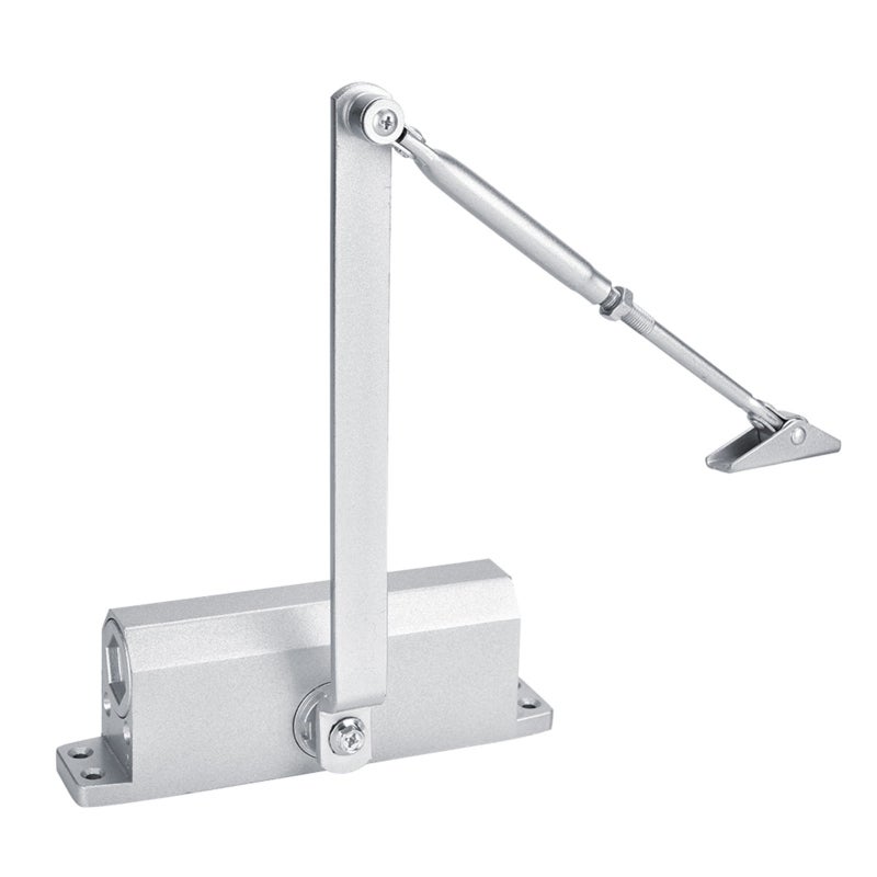 Heavy Duty Door Closer: Black, 1 Hour Fire Rated, Adjustable Closing/Latching Speed - Automatic Door Closer for Commercial Industrial Building Hardware - Image 2