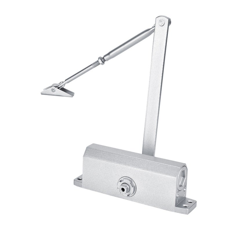 Heavy Duty Door Closer: Black, 1 Hour Fire Rated, Adjustable Closing/Latching Speed - Automatic Door Closer for Commercial Industrial Building Hardware - Image 4