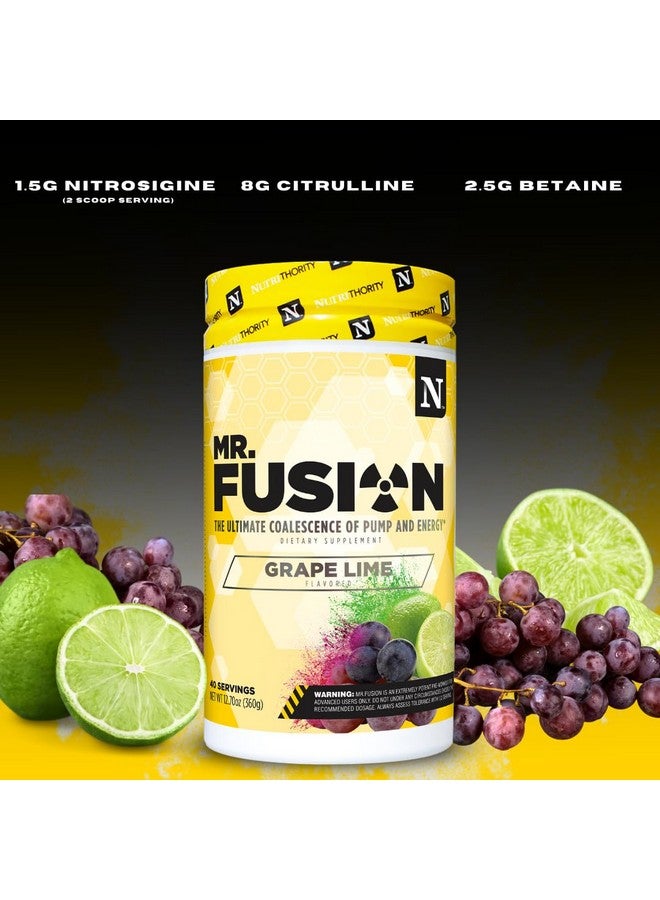 Nutrithority Mr.Fusion Pre Workout Supplement by Nutrithority, Raspberry Rage, 40 Servings - Intense Focus & Pumps, Nitric Oxide Booster, No Crash - Powerful Energy Powder to Increase Strength & Gains - Image 3