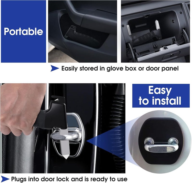 FoeiyLuan Elderly Automobile Assist Handles, Portable Vehicle Support Handles, seat Belt Cutters, Window Breakers; for All Vehicles - Image 3