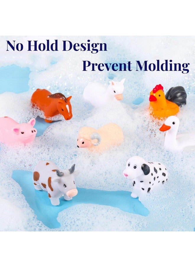 XY-WQ Bath Toys No Hole, for Infants 6-12& Toddlers 1-3, No Hole Bathtub Toys (Animal Ⅱ, 8 Pcs with Mesh Bag) - Image 2
