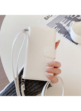 Suitable For Iphone15 Protective Case For Iphone14pro Litchi Pattern Insert Card Left And Right Insert Card Leather Case 15pro Max Women-Color:Lychee Pattern Left And Right Crossbody White-Applicable Model:For Iphone13pro - pzsku/ZADE20CDED251ACE301D2Z/45/1746213478/1332bb94-3a02-43df-8186-96c9f85a56bc