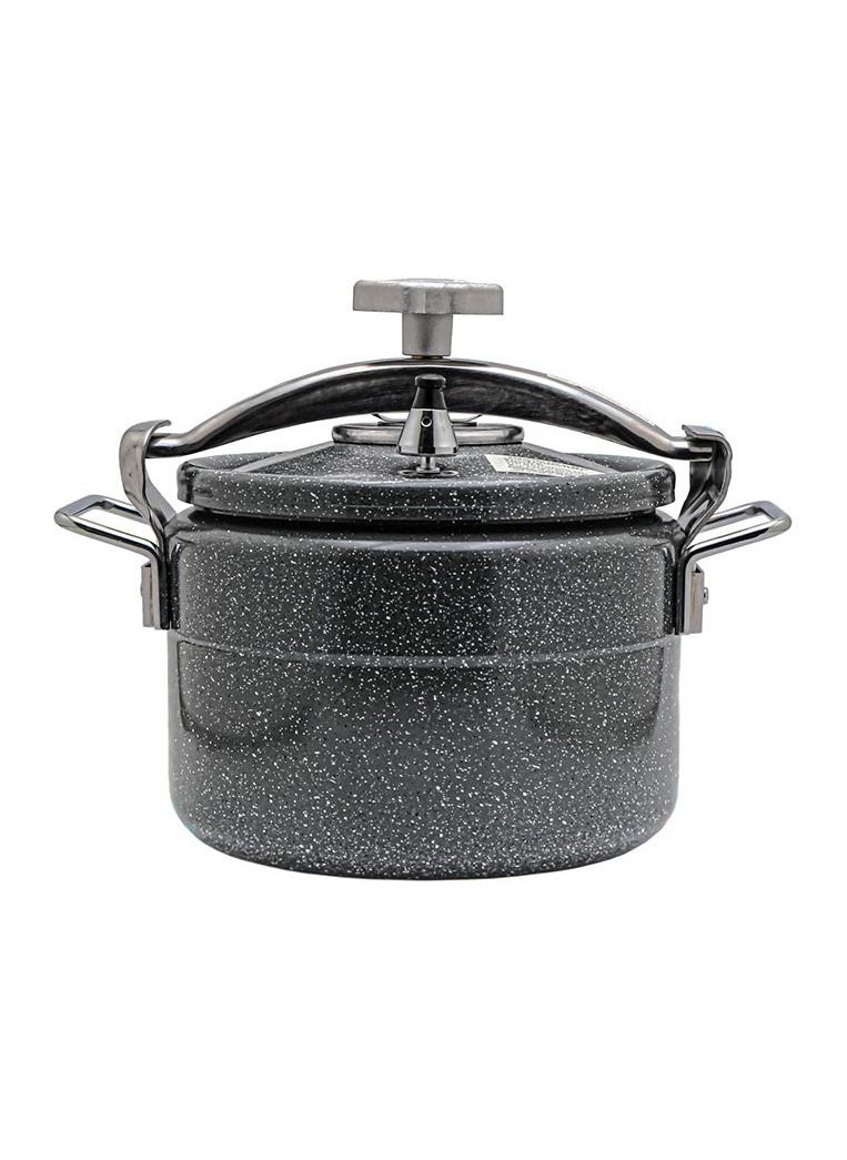 BASURRAH 7 لترLiters Gray granite pressure cooker 7 liters with steel handle Grey  - Image 1