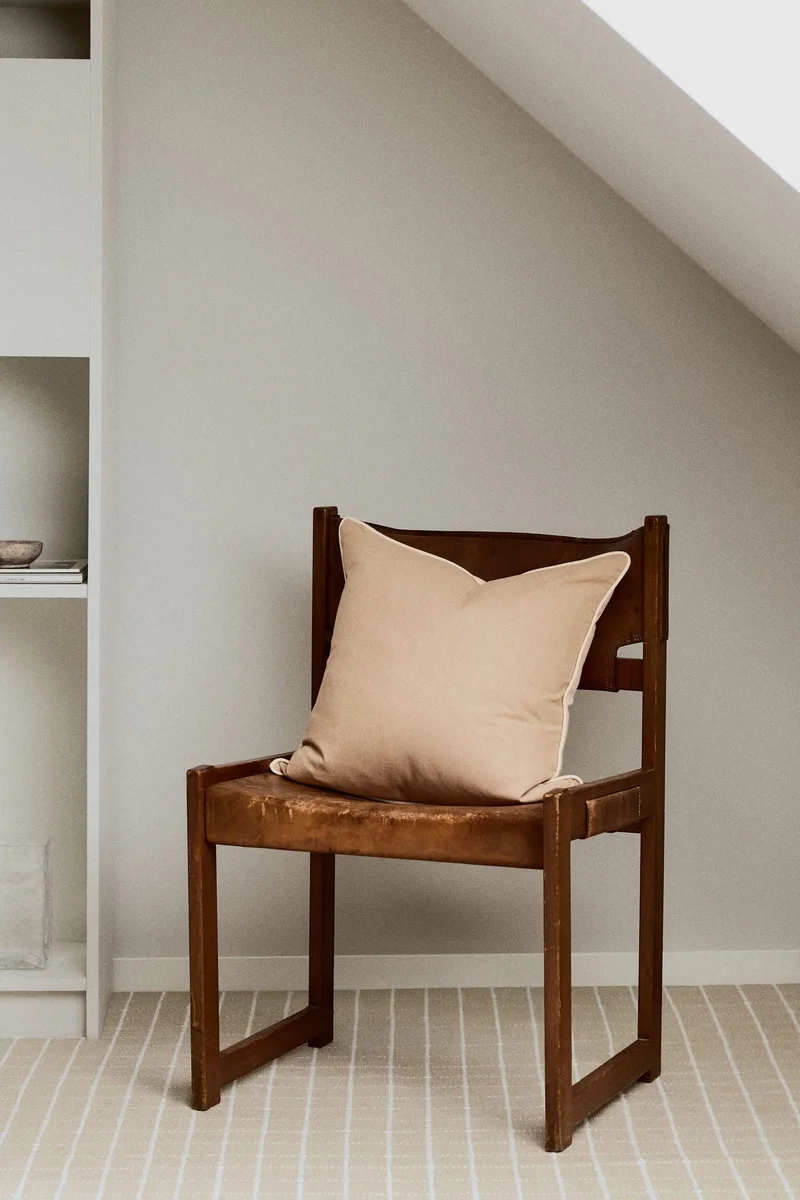 اتش اند ام غطاء وسادة من نسيج القطن