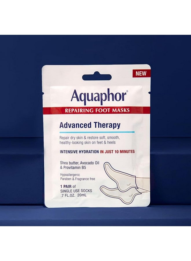 Aquaphor Aquaphor Repairing Foot Masks, Moisturizing Socks for Dry Feet, Hydrating Foot Care Treatment with Avocado Oil and Shea Butter, Pack of 6 - Image 3