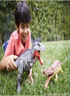 Jurassic World Toys Massive Biters Sarcosuchus Dinosaur Action Figure Toy, Posable Large Species, Strike & Chomp Motion