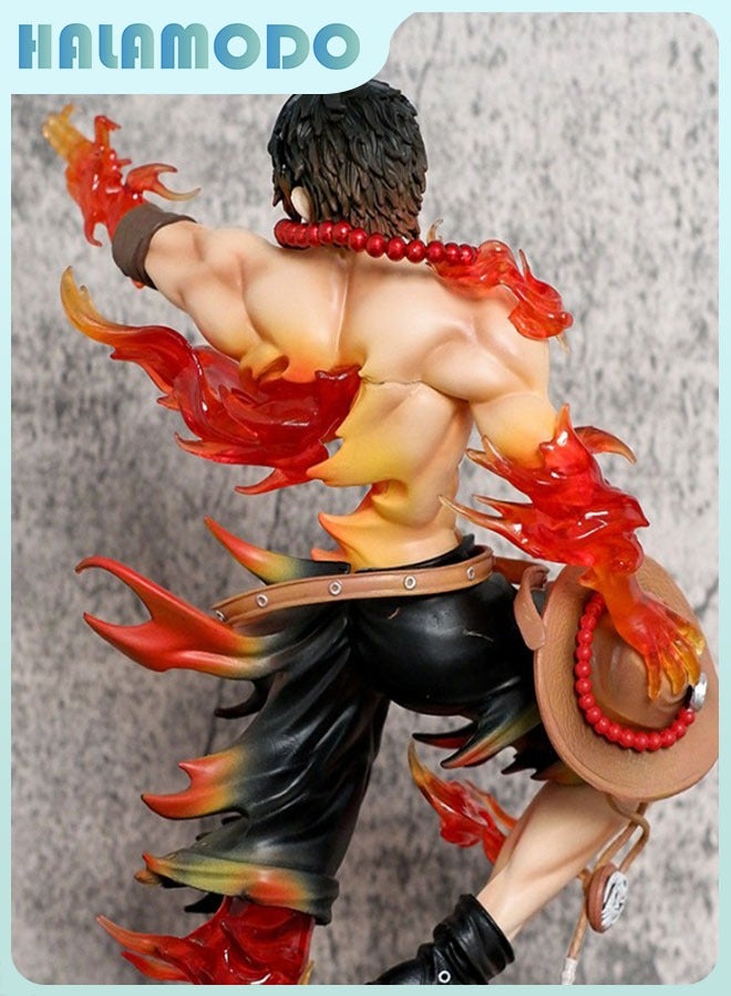HALAMODO One Piece Flame Flower Ace  PVC Figure，Birthday Gift, Desk Ornament and Symbolic Collectible，26 cm - Image 3