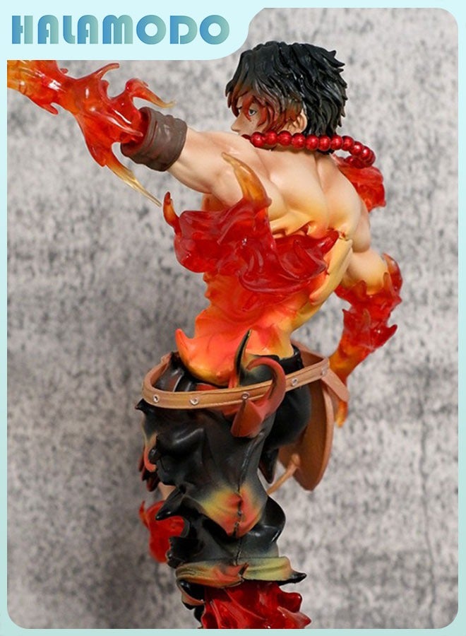 HALAMODO One Piece Flame Flower Ace  PVC Figure，Birthday Gift, Desk Ornament and Symbolic Collectible，26 cm - Image 2