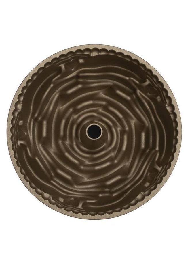 روكي - قالب كيك مجوف من الألومنيوم مقاس 24×24×10 سم، ذهبي غامق - Image 1