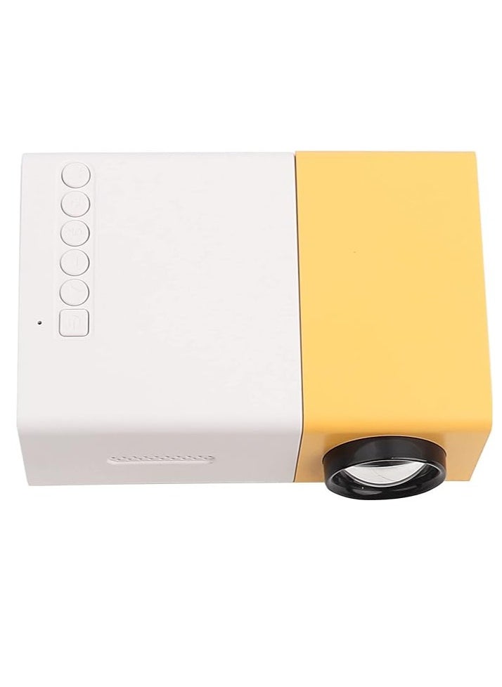 YG300 Portable QVGA LED 400 Lumens Projector With Remote Control YG300 White/Yellow