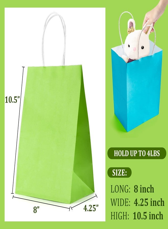 SHOPDAY 36 PCS Rainbow Kraft Paper Gift Bags with Handles, Medium Size 8 x 4.25 x 10.5 Inches, 6 Assorted Colors for Birthday, Wedding, Baby Shower, Multi-purpose Occasion - Image 2