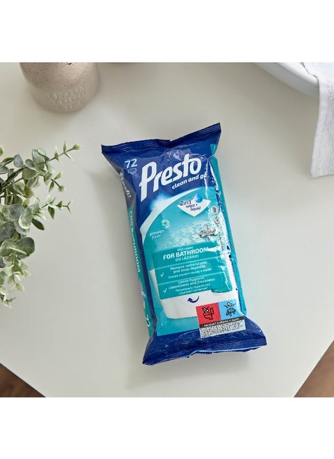 Presto 72 - Piecess Wet Wipes For Bathroom