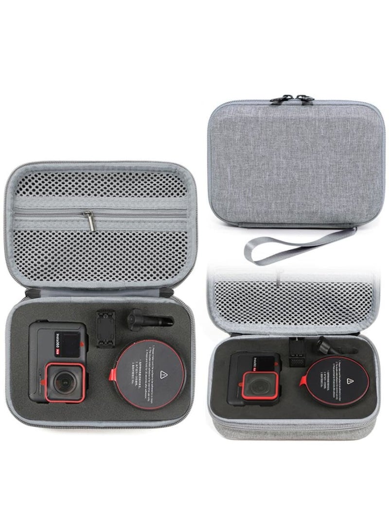 Barakah Carrying Case for Insta360 Ace Pro 2/Ace Pro/Ace, Compact Travel Portable Bag with Shockproof EVA Shell, Zippered Accessories Storage Pouch, Water-Resistant Organizer for Camera, Mounts, Cables(Grey) - Image 1