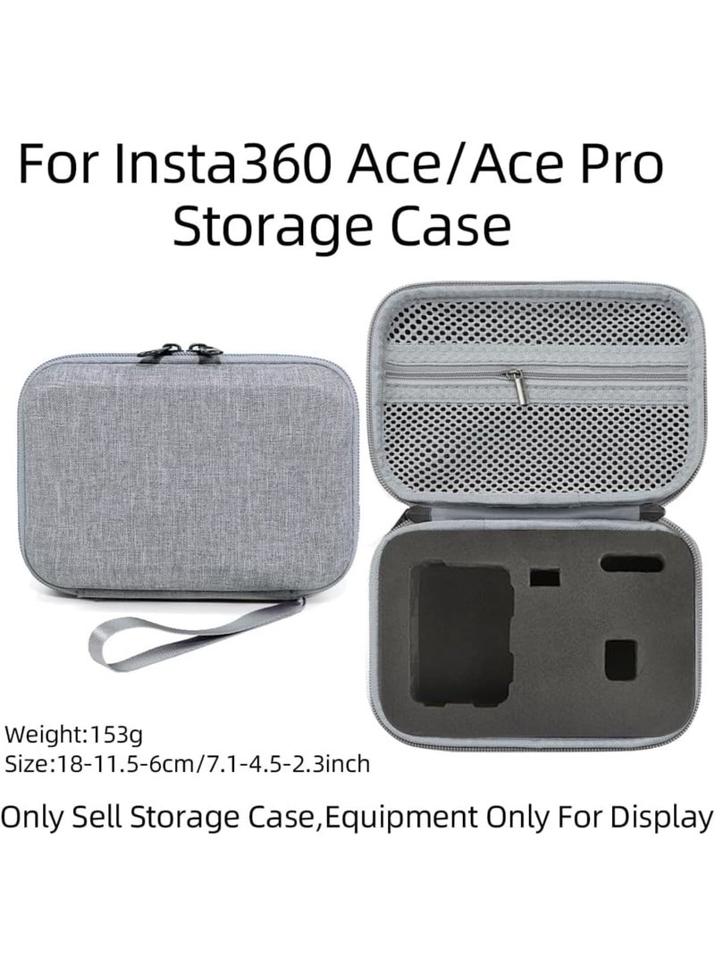 Barakah Carrying Case for Insta360 Ace Pro 2/Ace Pro/Ace, Compact Travel Portable Bag with Shockproof EVA Shell, Zippered Accessories Storage Pouch, Water-Resistant Organizer for Camera, Mounts, Cables(Grey) - Image 2