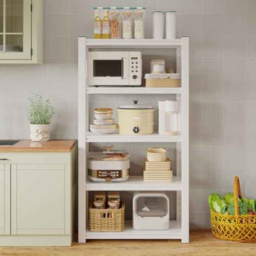 HOME CUBE 5 Layer Metal Storage Rack with Adjustable Boltless Shelf Display Rack Kitchen Storage Rack Multipurpose Stand for Oven Stand Office Garage Shops Salon Space Saving Storage Organizer - Image 2