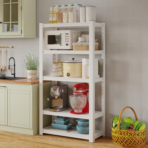 HOME CUBE 5 Layer Metal Storage Rack with Adjustable Boltless Shelf Display Rack Kitchen Storage Rack Multipurpose Stand for Oven Stand Office Garage Shops Salon Space Saving Storage Organizer - Image 3