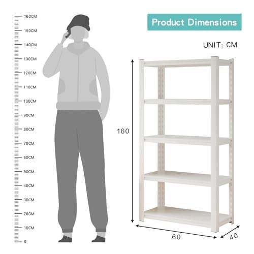 HOME CUBE 5 Layer Metal Storage Rack with Adjustable Boltless Shelf Display Rack Kitchen Storage Rack Multipurpose Stand for Oven Stand Office Garage Shops Salon Space Saving Storage Organizer - Image 5
