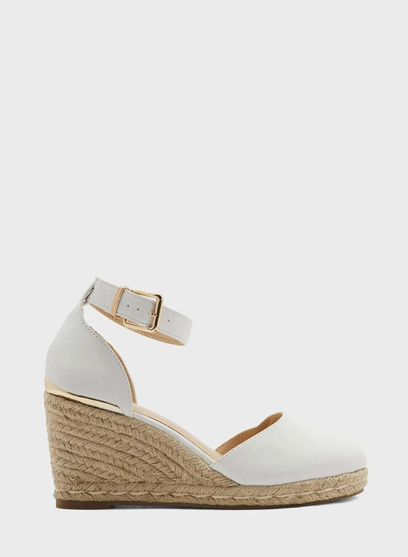 Truffle High Heel Espadrille Wedge Pump