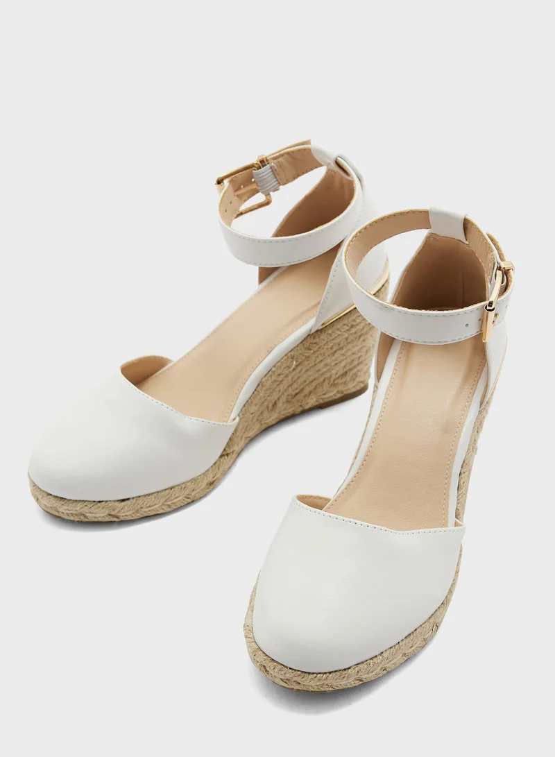Truffle High Heel Espadrille Wedge Pump