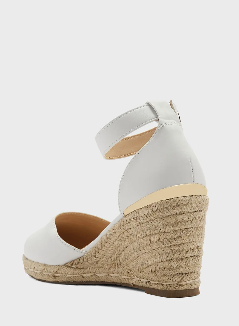 Truffle High Heel Espadrille Wedge Pump