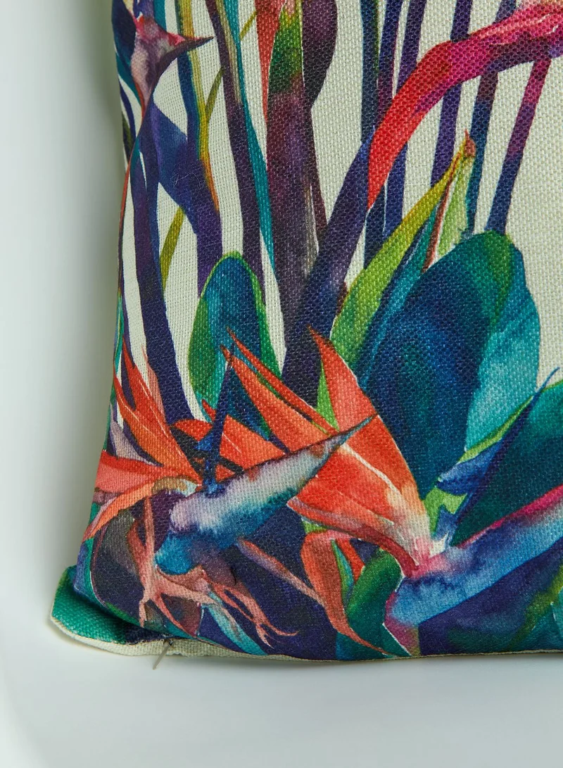 AURORA Leaf Print Cushion With Insert 45X45Cm