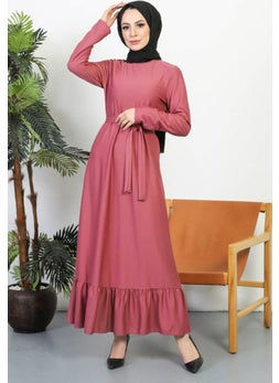 Sefa Merve Belted Dress 0582-11 Dusty Rose  - Image 1