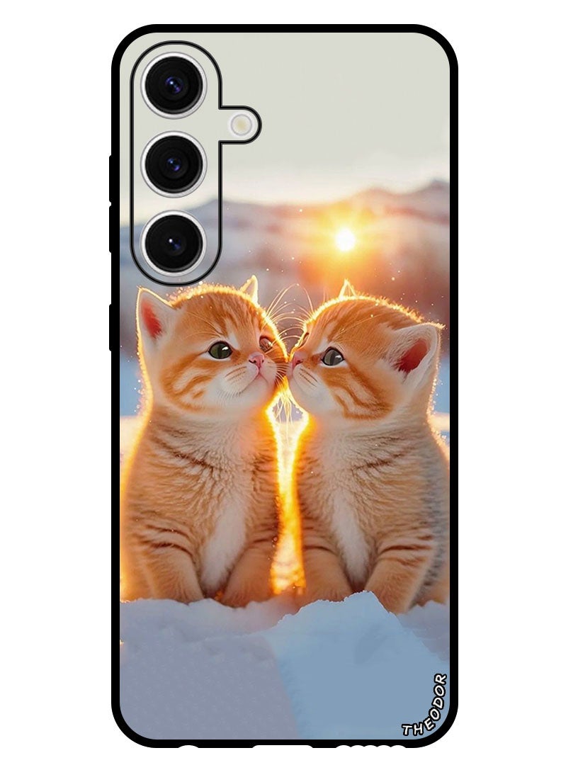 Theodor Protective Case Anti Scratch Shock Proof Bumper Cover For Samsung Galaxy S24 Cute Cats (2) - Image 1