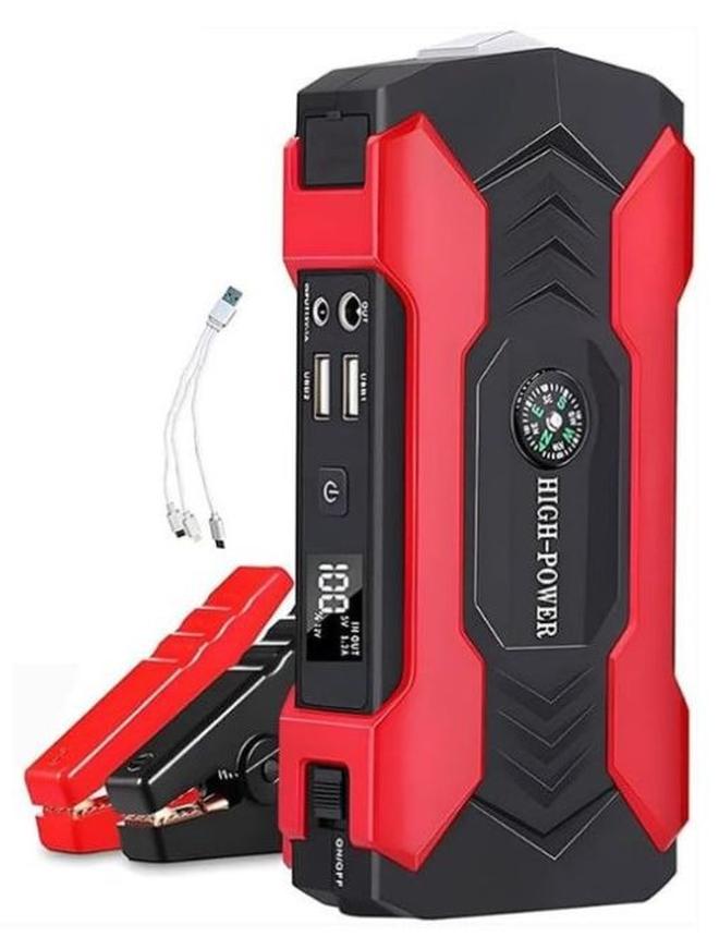 SMARTX Car Jump Starter 28000mah Water-Resistant Jump Starter Battery Pack, Battery Jumper Starter Portable 200W,12V/1A, Emergency Car Battery Booster Jump Starter With LED Light Function - Image 1