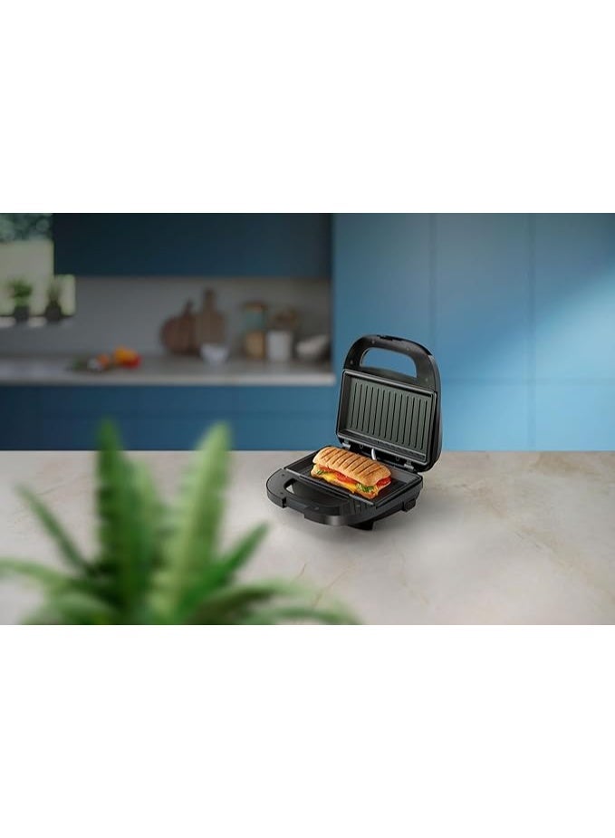 Philips Sandwich Maker - 750W, Nonstick Plates, On/Off Switch - 750 W HD2300/90 / HD2330/90 Black - Image 2