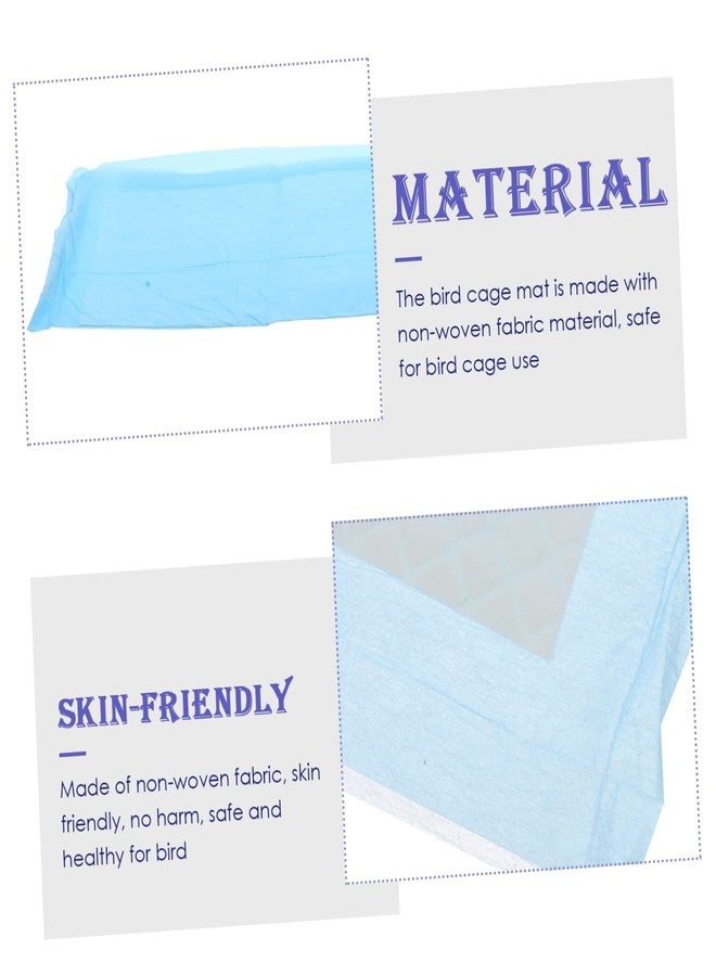 سوبفوكس بطانات أقفاص الطيور من SUPVOX، 100 قطعة، مخصصة للببغاوات، مصنوعة من قماش غير منسوج مقصوص مسبقًا، وسادات ماصة، لتوفير بيئة نظيفة وصحية للطيور. - Image 4