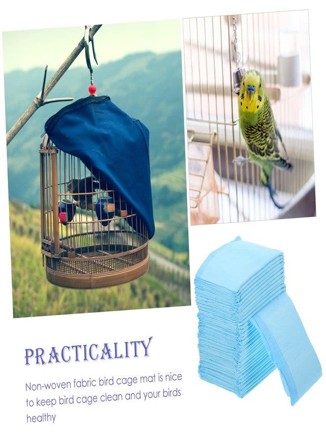 سوبفوكس بطانات أقفاص الطيور من SUPVOX، 100 قطعة، مخصصة للببغاوات، مصنوعة من قماش غير منسوج مقصوص مسبقًا، وسادات ماصة، لتوفير بيئة نظيفة وصحية للطيور. - Image 2