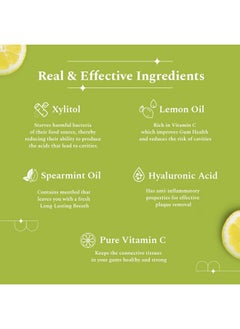 Perfora Perfora Lemon Mint Mouth Wash | Mouth Freshener with Probiotics, Hyaluronic Acid, & Vitamin C | No Artificial Flavors & Colors | Alcohol Free | Suitable for Men, Women, Children | Pack of 2 (200ml)  - Image 4