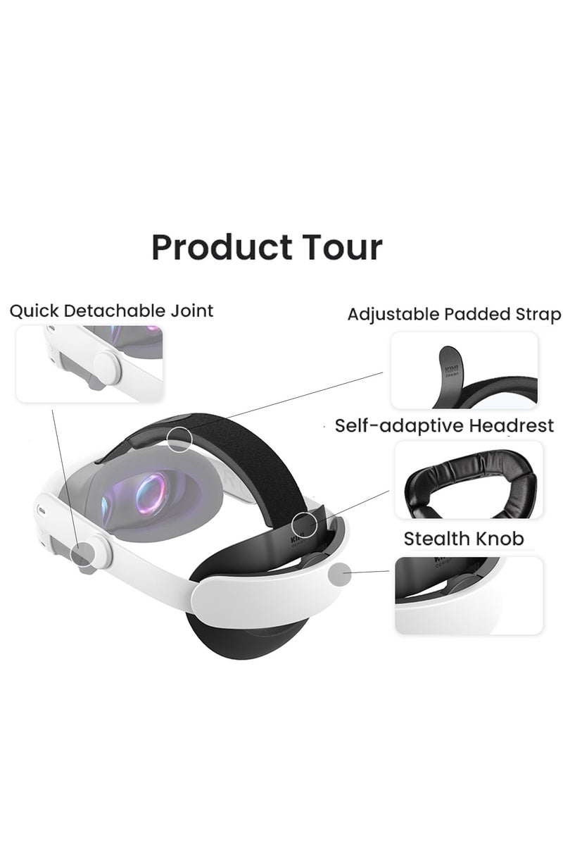 KIWI design K4 Comfort Head Strap Compatible with Meta Quest 3/Quest 3S - Image 3