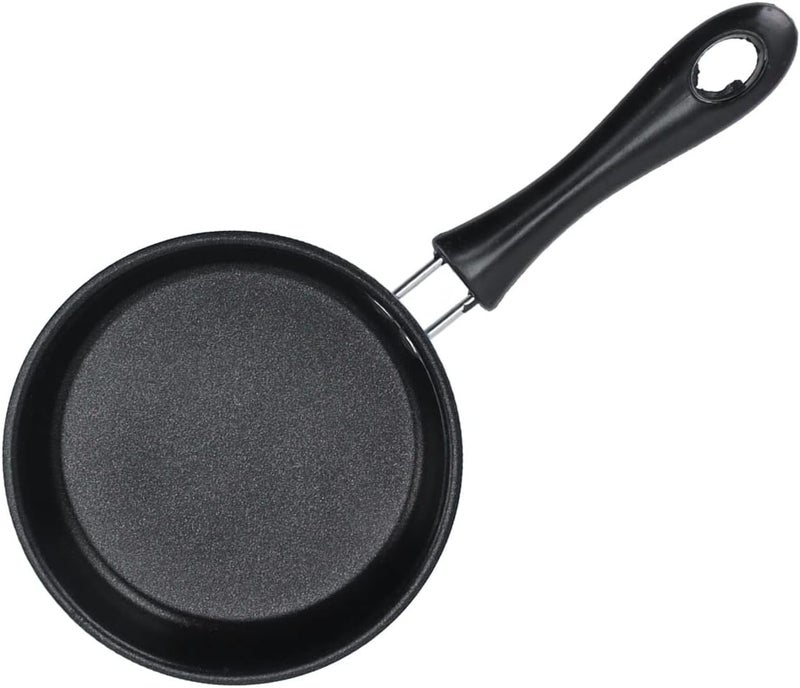 Frying Pan Stainless Steel, Nonstick Egg Pan, 12cm Small Fry Pan with Handle, Heat Insulation for Breakfast Cooking, Induction Compatible Oil Cooking (Blue) - Image 3