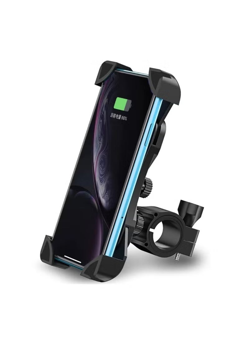 Earldom Universal 360° Rotating Shock-Absorbing Motorcycle & Bicycle Phone Holder Adjustable Handlebar Mount, Secure Anti-Shake Mobile Stand for Cycling, Commuting, Navigation & Outdoor Riding Black - Image 4