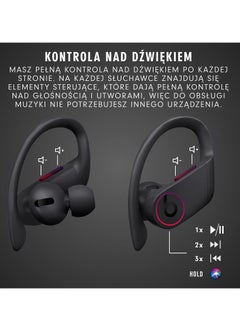 General Full Wireless In-Ear Headphones H1 Chip, Bluetooth  Class 1 Connectivity, 9 Hours Listening Time, Sweat-resistant Earplugs - Black  - Image 3