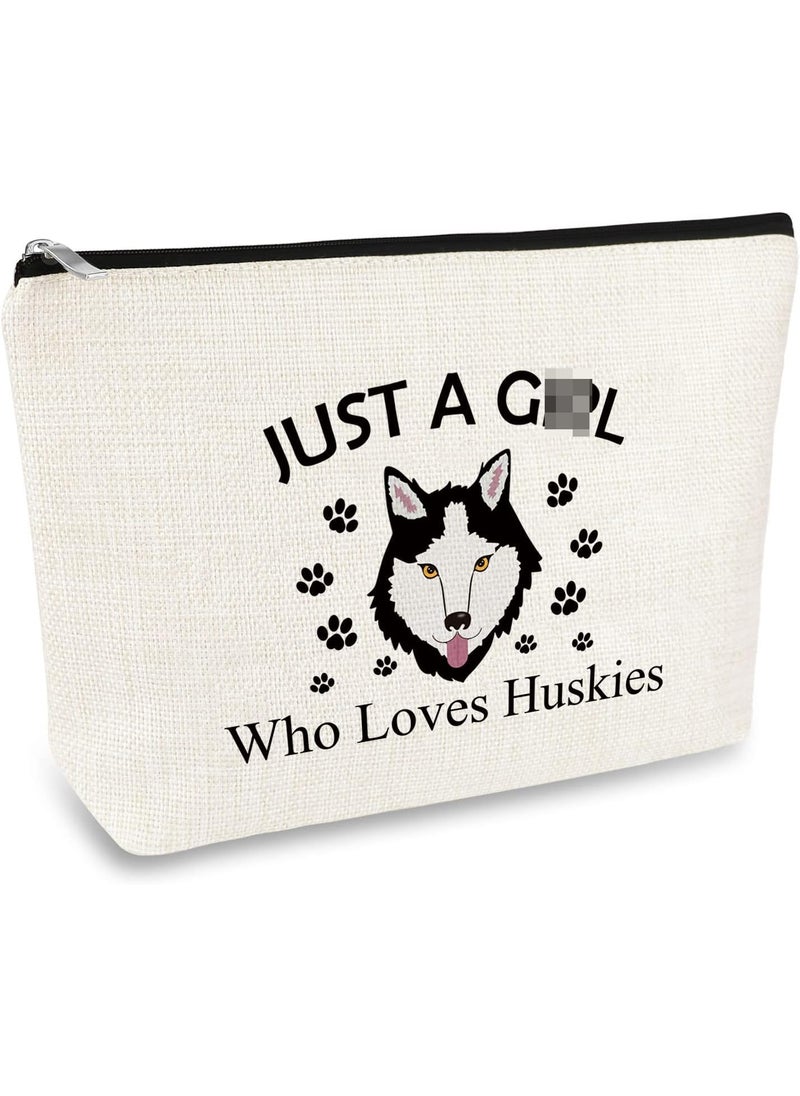 Mikela Husky Gifts for Husky Lovers Makeup Bag Gifts for Women Siberian Husky Owner Gifts Cosmetic Bag Dog Mom Gifts Fur Mama Gift Husky Dog Lover Gift Mother's Day Birthday Christmas Gift Travel Pouch 