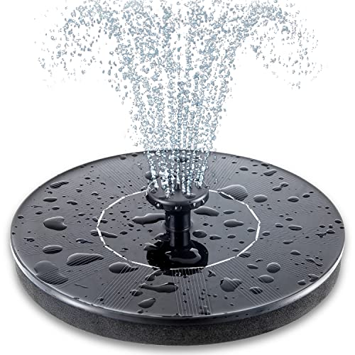 Mademax Solar Bird Bath Fountains Pump, Upgrade 1.4W Solar Fountain with 6 Nozzle, Free Standing Floating Solar Powered Water Fountain Pump for Bird Bath, Garden, Pond, Pool, Outdoor - Image 1