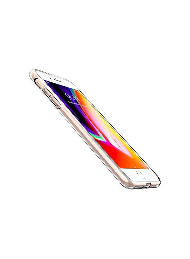 فواتير جراب شفاف مقاوم للصدمات لهاتف iPhone 8 Plus، غير مصفر، حماية من السقوط العسكري حتى 10 أقدام، غطاء خلفي شفاف صلب مع وسائد هوائية بأربع زوايا للحماية من السقوط - Image 2