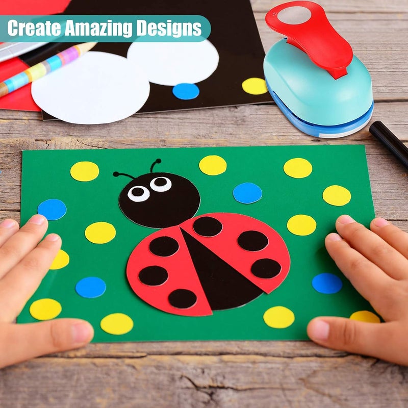 comfrt 3 Inch Punch Valentine's Day Punch Scrapbook Paper Cutter Punch Handmade Foam Hole Scrapbooking Punches for Valentine's Day Card Making, Handcraft, DIY Photos (Circle) - Image 5