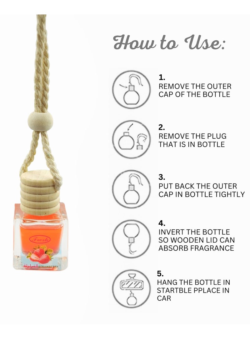 Fresh Car Air Freshener Perfume Hanging Air Freshener FRESH Strawberry - Image 2