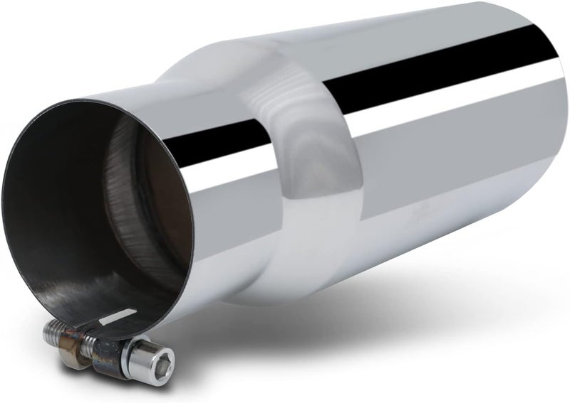 M-AUTO 2.5" Inlet and 3" Outlet Universal Muffler - Heavy Duty Stainless Steel Exhaust Muffler for Cars and Pickup Trucks - Image 4