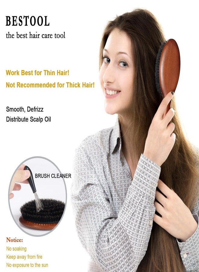 BESTOOL Hair Brush, Boar Bristle Hair Brushes for Women Men Kids, Boar Bristle Brush for Hair Smoothing, Everyday Brush Enhances Shine & Health - Image 4