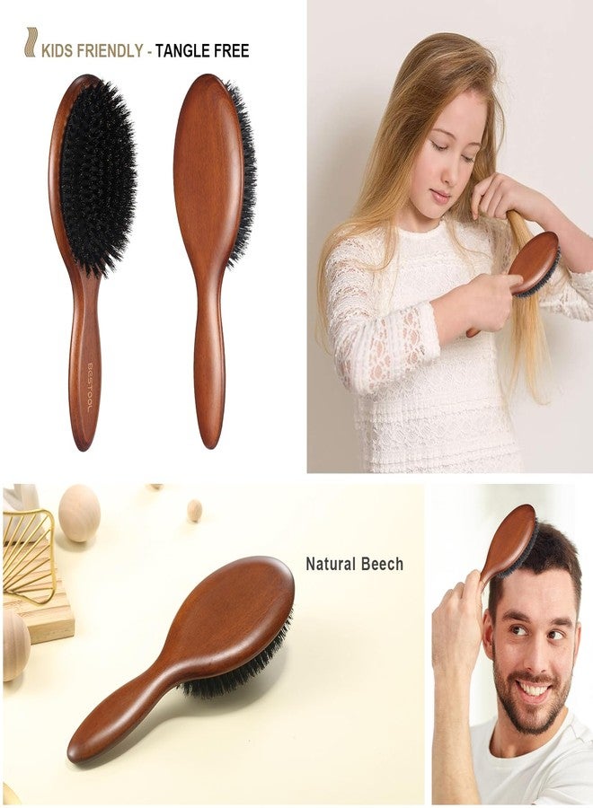 BESTOOL Hair Brush, Boar Bristle Hair Brushes for Women Men Kids, Boar Bristle Brush for Hair Smoothing, Everyday Brush Enhances Shine & Health - Image 5
