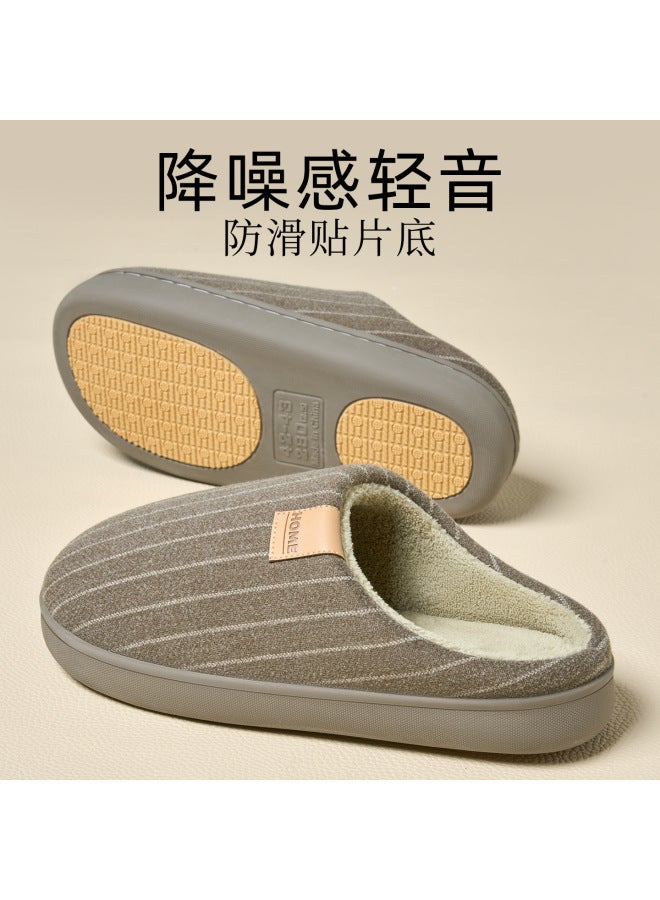 Non-slip Cotton Slippers For Women  New Style Indoor Home Warm Plush Antibacterial Outer Wear Cotton Slippers For Men Autumn And Winter
